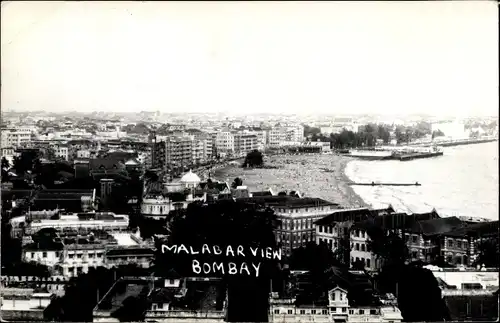 Ak Mumbai Bombay Indien, Malabarview, Panorama, Strandpartie