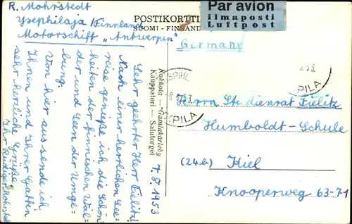 AK Suomi, Fluss, Boote, Fahrräder