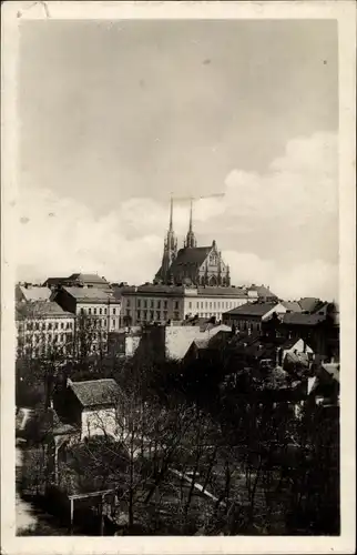 Ak Brno Brünn Südmähren, Blick auf den Peters-Dom