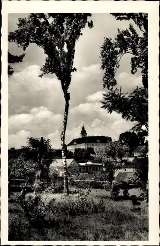 Ak Mnichovo Hradiště Münchengrätz Mittelböhmen, Schloss, Panorama