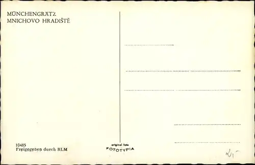 Ak Mnichovo Hradiště Münchengrätz Mittelböhmen, Schloss, Panorama