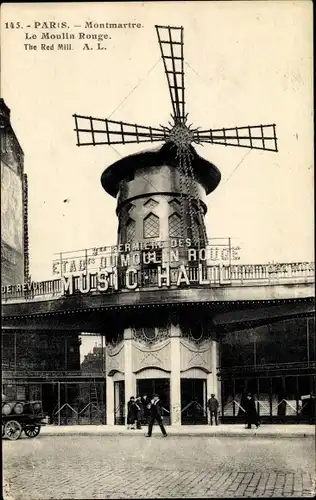 Ak Paris XVIII Montmartre, Moulin Rouge, Music Hall