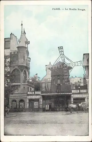 Ak Paris XVIII. Buttes Montmartre, Le Moulin Rouge