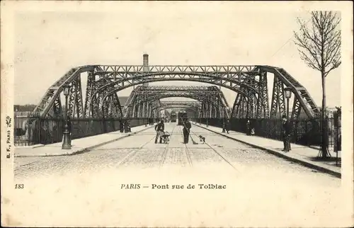Ak Paris XIII, Pont rue de Tolbiac