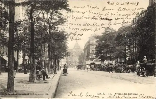 Ak Paris XIII., Avenue des Gobelins