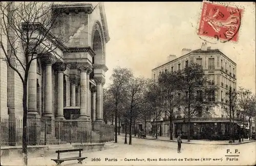 Ak Paris XIII., Carrefour, Rues Bobilotet de Tolbiac