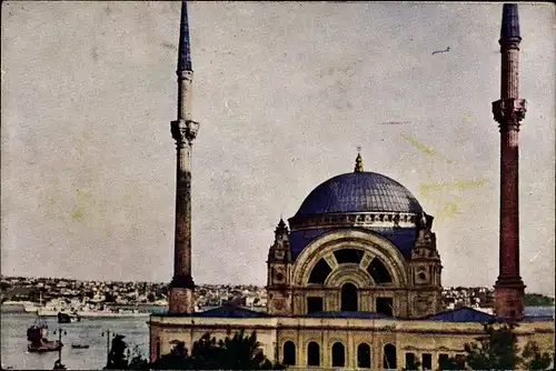 Ak Konstantinopel Istanbul Türkei, Dolmarbahce Camii, The Mosque of Dolmabahce, Außenansicht