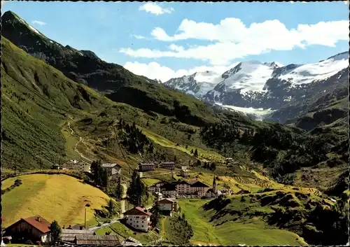 Ak Obergurgl Gurgl in Tirol, Gletscherdorf, Ötztal, Luftaufnahme