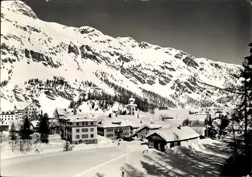 Ak Sils Maria Sils im Engadin Kt. Graubünden, Panorama, Winteransicht