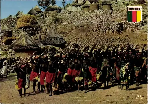 Ak Republique du Cameroun, Nord Cameroun, Danse a Oudjila, Tanzszene, Dorf