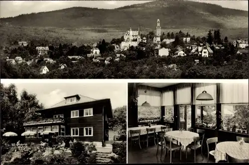 Ak Kronberg im Taunus, Ev. Männerwerk Haus Am Aufstieg, Aussen- und Innenansicht, Panorama