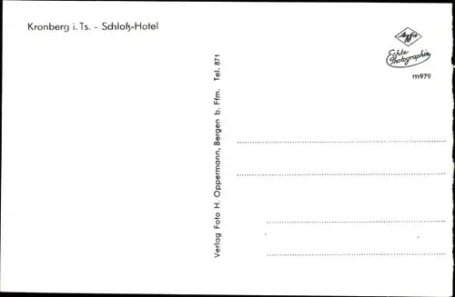 Ak Kronberg im Taunus, Schloß-Hotel, Außenansicht, Golfspieler