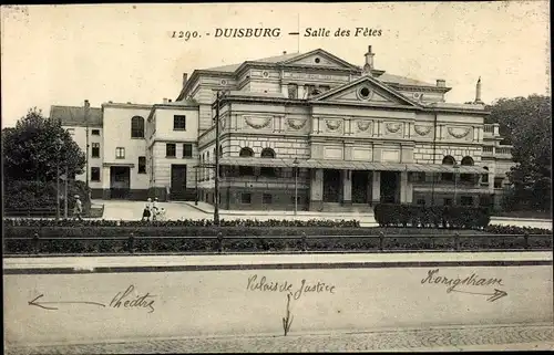 Ak Duisburg im Ruhrgebiet, Salle des Fêtes