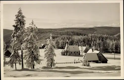 Ak Kniebis Freudenstadt im Nordschwarzwald, Dorfansicht im Winter