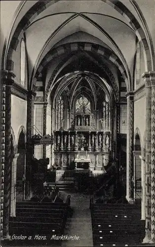 Ak Goslar am Harz, Marktkirche, Blick auf den Altar