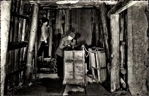 Ak Clausthal Zellerfeld im Oberharz, Bergwerkmuseum, Unterer Füllort