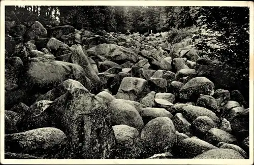 Ak Felsberg im Odenwald Hessen, Das Felsenmeer