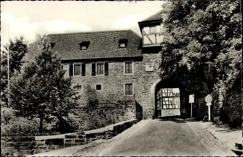 Ak Dilsberg Neckargemünd am Neckar, Altes Tor mit Jugendherberge