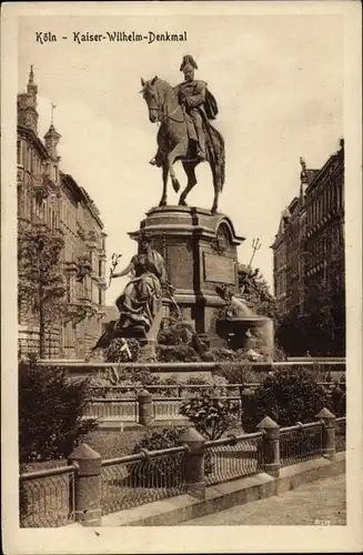 Ak Köln am Rhein, Kaiser-Wilhelm-Denkmal