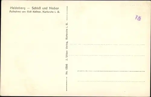 Ak Heidelberg am Neckar, Schloß und Neckar