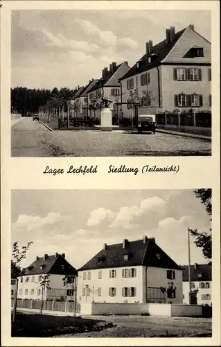 Ak Lagerlechfeld Graben Schwaben, Siedlung (Teilansicht)