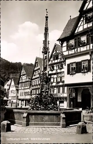 Ak Bad Urach in der Schwäbischen Alb, Marktbrunnen