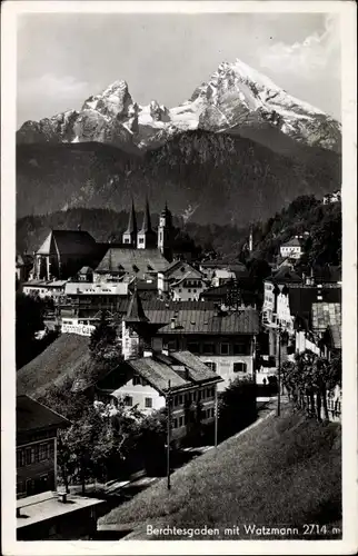 Ak Berchtesgaden in Oberbayern, Watzmann, Panorama, Kirchen