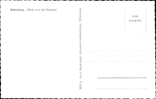 Ak Würzburg am Main Unterfranken, Blick von der Festung, Ortsansicht, Kirche