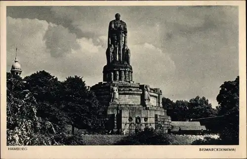 Ak Hamburg St. Pauli, Bismarckdenkmal