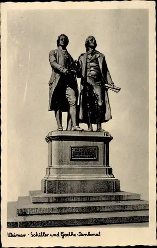 Ak Weimar in Thüringen, Schiller und Goethe Denkmal
