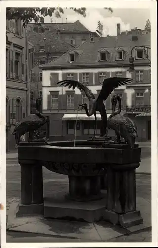Ak Baden Baden am Schwarzwald, Reiherbrunnen