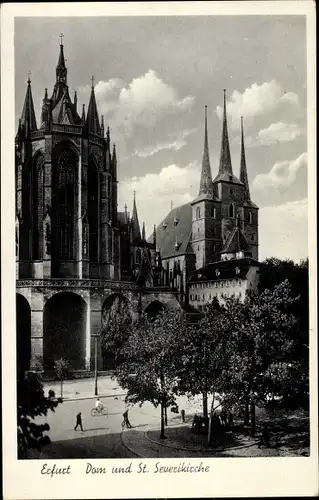 Ak Erfurt in Thüringen, Dom und St, Severikirche