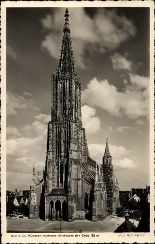 Ak Ulm an der Donau, Münster, Höchster Kirchturm der Erde