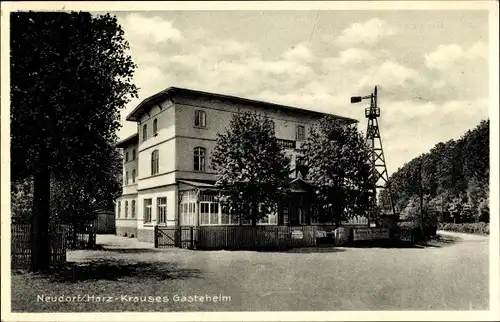 Ak Neudorf Harzgerode am Harz, Krauses Gästeheim