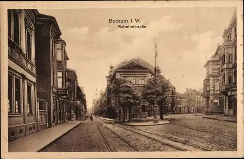 Ak Bochum im Ruhrgebiet, Bahnhofstraße, Zigarrenhaus Becker
