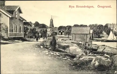 Ak Öregrund Schweden, Nya Strandvägen