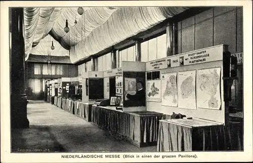 Ak Utrecht Niederlande, Niederländische Messe 1919, Blick i. einen d. großen Pavillons