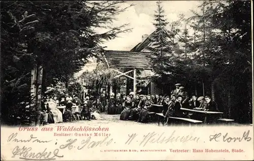 Ak Höftgrube Wingst in Niedersachsen, Gastwirtschaft Waldschlösschen