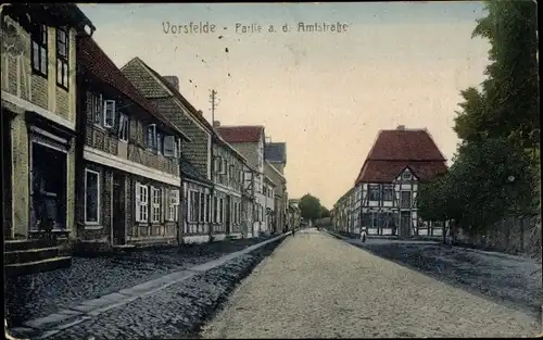 Ak Vorsfelde Wolfsburg in Niedersachsen, Partie an der Amtstraße