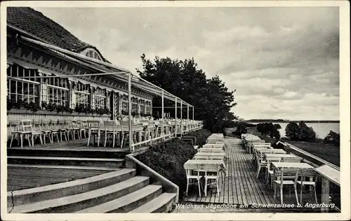 Ak Węgorzewo Angerburg Ostpreußen, Waldhaus Jägerhöhe am Schwenzaitsee