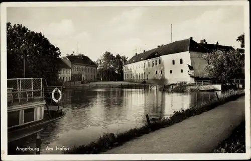 Ak Węgorzewo Angerburg Ostpreußen, Am Hafen