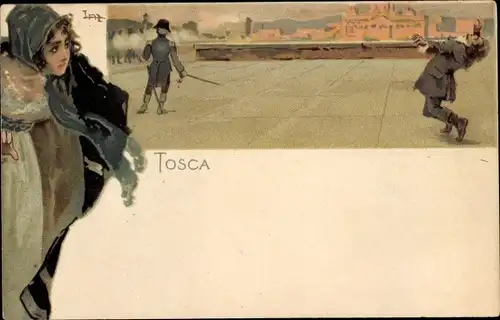 Künstler Litho Metlicovitz, Leopoldo, Bühnenmaler, Tosca