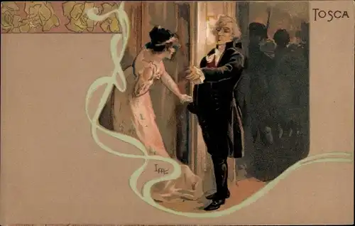 Künstler Litho Metlicovitz, Leopoldo, Bühnenmaler, Tosca