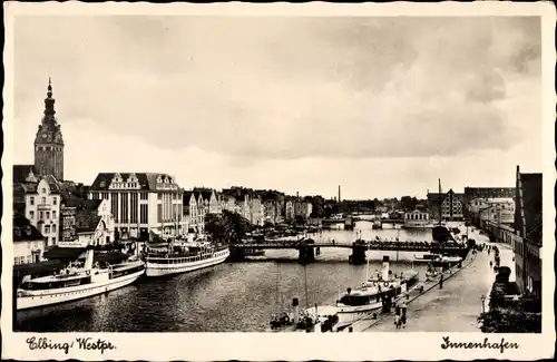 Ak Elbląg Elbing Westpreußen, Innenhafen