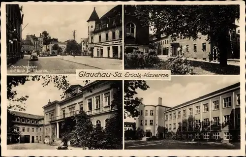 Ak Glauchau in Sachsen, Chemnitzer Platz, Ersatz-Kaserne