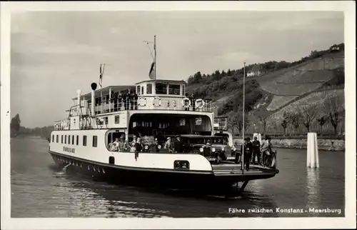 Ak Boddensee, Autofähre von Konstanz nach Meersburg