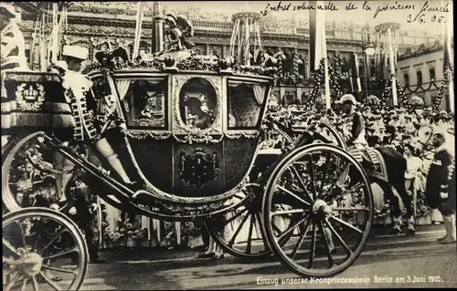 Ak Einzug deutscher Kronprinzessin in Berlin, 1905