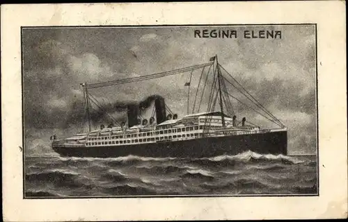 Ak Dampfer Regina Elena, Navigazione Generale Italiana, NGI