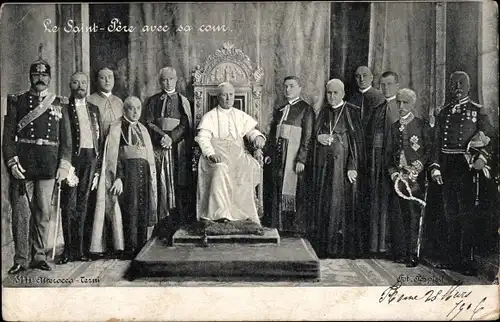 Ak Papst Pius X., Geistliche, Le Saint Pere