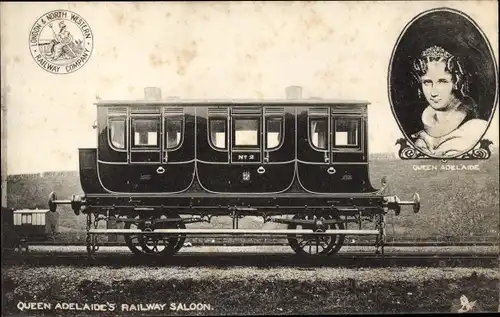 Ak Britische Eisenbahn, London and North Western, Queen Adelaide's Railway Saloon